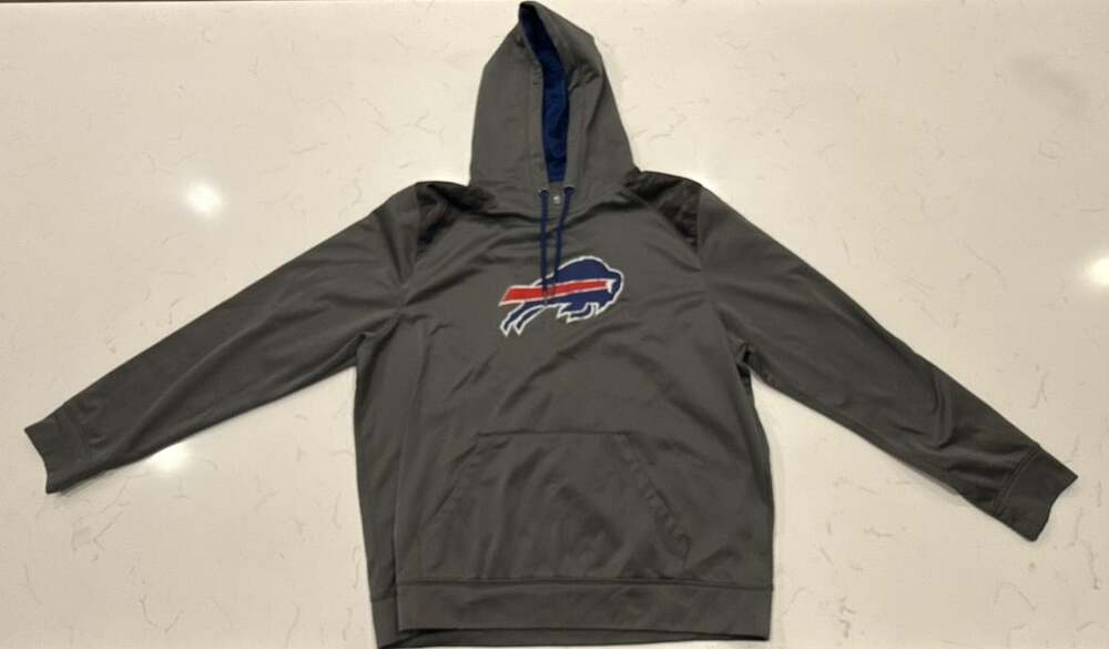 Majestic Buffalo Bills Therma Base Hoodie Size XL Gray NFL Football